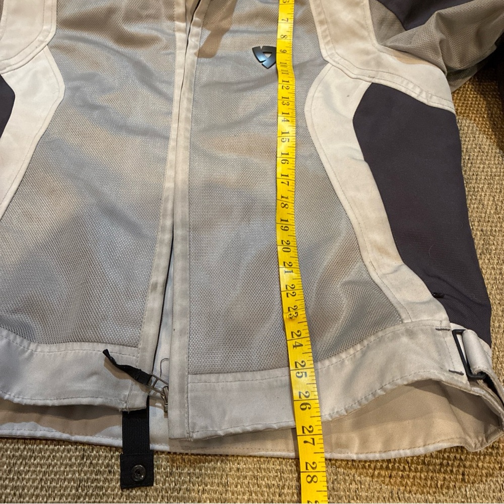 REV'IT Airwave Motorcycle Jacket Silver/Yellow XL Shoulder Elbow Hard Pad * Read - Picture 5 of 11